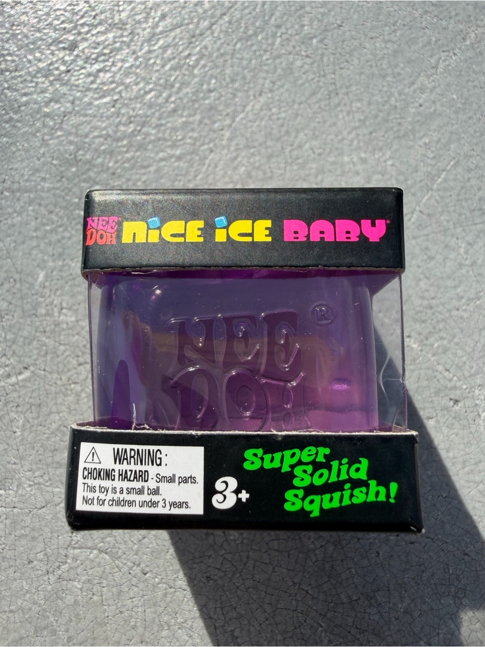 Authentic Schylling NeeDoh Nice Ice Baby Purple Super Solid Squish Toy